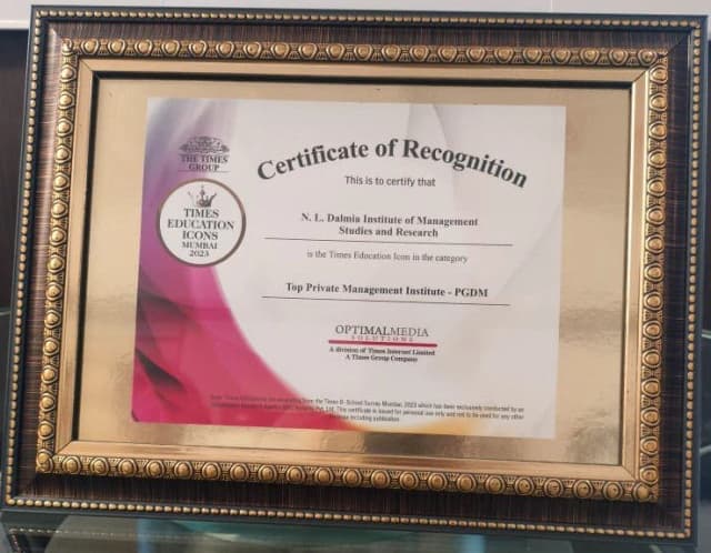 Times Education Icon Award – Top Private Management Institute (PGDM)
