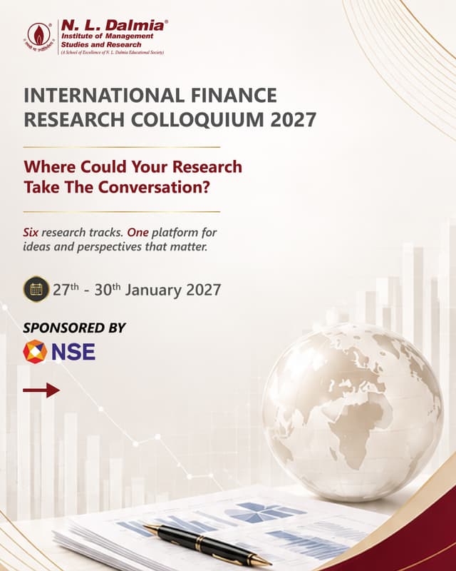 The future of finance is being shaped by questions across disciplines, markets and emerging areas of research.

The International Finance Research Colloquium 2027 brings together six research tracks spanning accounting, auditing, corporate finance, financial markets, technology and analytics, behavioural finance and sustainable finance.

Selected papers from each track will be considered for publication, subject to the respective journal’s review process and guidelines. Researchers are invited to contribute their work and perspectives to this academic conversation.

📢 Call for Papers is now open.
📝 Paper Submission Deadline: 30th September 2026
🗓️ IFRC 2027: 27th–30th January 2027

Explore the research tracks and submit your paper - Link in bio.

#NLDIFRC2027 #NLDIMSR #NLDalmia #IFRC2027 #FinanceResearch