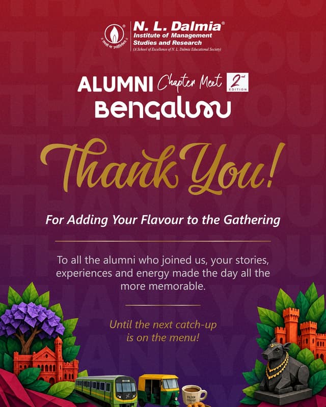 Every great gathering needs a special ingredient and you brought it! ✨
Thank you for adding your flavour to the gathering at the 2nd Edition of our Bengaluru Alumni Chapter Meet. From the vibrant conversations and shared achievements to the nostalgia of our NLDIMSR roots, your energy and experiences are what made the day truly unforgettable.
To everyone who joined us in Bengaluru, thank you for making the event so rich and memorable.
Until the next catch-up is on the menu!
.
.
.
.
#NLDalmia #NLDIMSR #TheDalmianConnect #BengaluruAlumniMeet #BengaluruAlumniChapter #AlumniMeet #NLDAlumni #AlumniCommunity #AlumniNetwork #AlumniEngagement #Reconnect #CampusMemories #LifelongConnections #ProfessionalNetworking #TogetherAgain #StrongerTogether #ManagementEducation #BengaluruEvents #DalmianCommunity #AlumniConnect