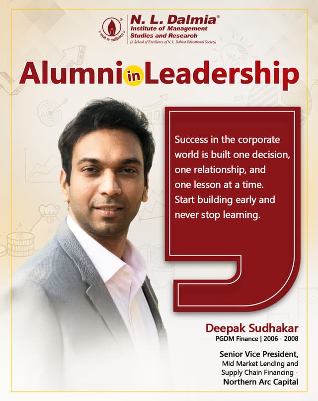 Leadership is built through continuous learning, strong relationships and bold decisions.
Featuring Deepak Sudhakar, Senior Vice President, Mid Market Lending and Supply Chain Financing at Northern Arc Capital, whose journey reflects the power of starting early and never stopping the pursuit of growth.
.
.
.
#LeadershipJourney #LeadershipInsights #ContinuousLearning #ProfessionalGrowth #CareerDevelopment #FutureLeaders #BusinessLeadership #ExecutiveLeadership #IndustryInsights #GrowthMindset #LeadershipDevelopment #FinanceLeadership #NorthernArcCapital #InspiringLeaders #successstories
( Leadership, Leadership Journey, Continuous Learning, Professional Growth, Career Development, Executive Leadership, Growth Mindset, Business Leadership, Finance Industry, Supply Chain Financing, Mid Market Lending, Industry Expert, Leadership Development, Career Success, Deepak Sudhakar, Northern Arc Capital, Corporate Leadership, Professional Excellence, Management Insights, Future Leaders )
