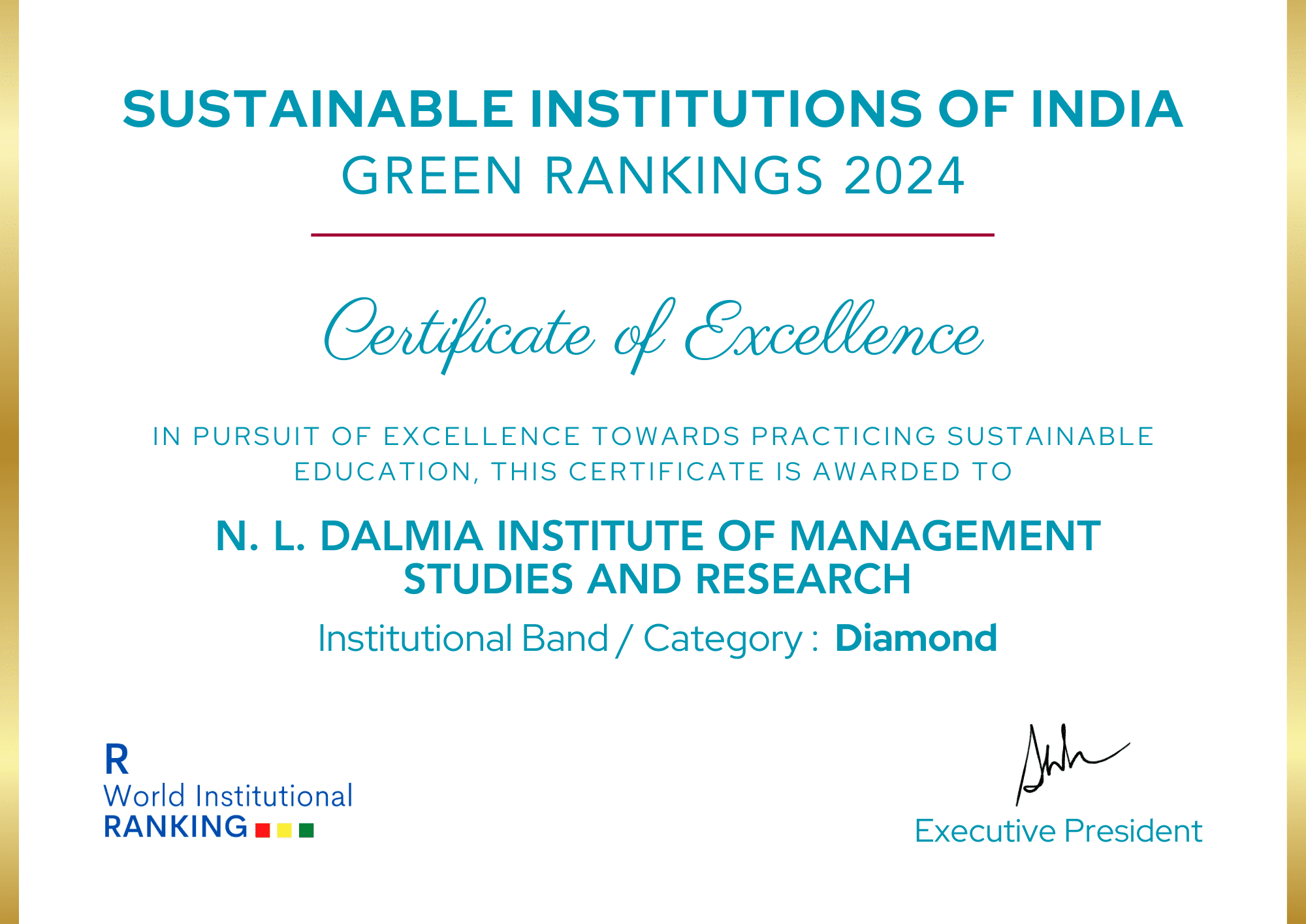 Sustainable Institutions of India Green Ranking 2024 